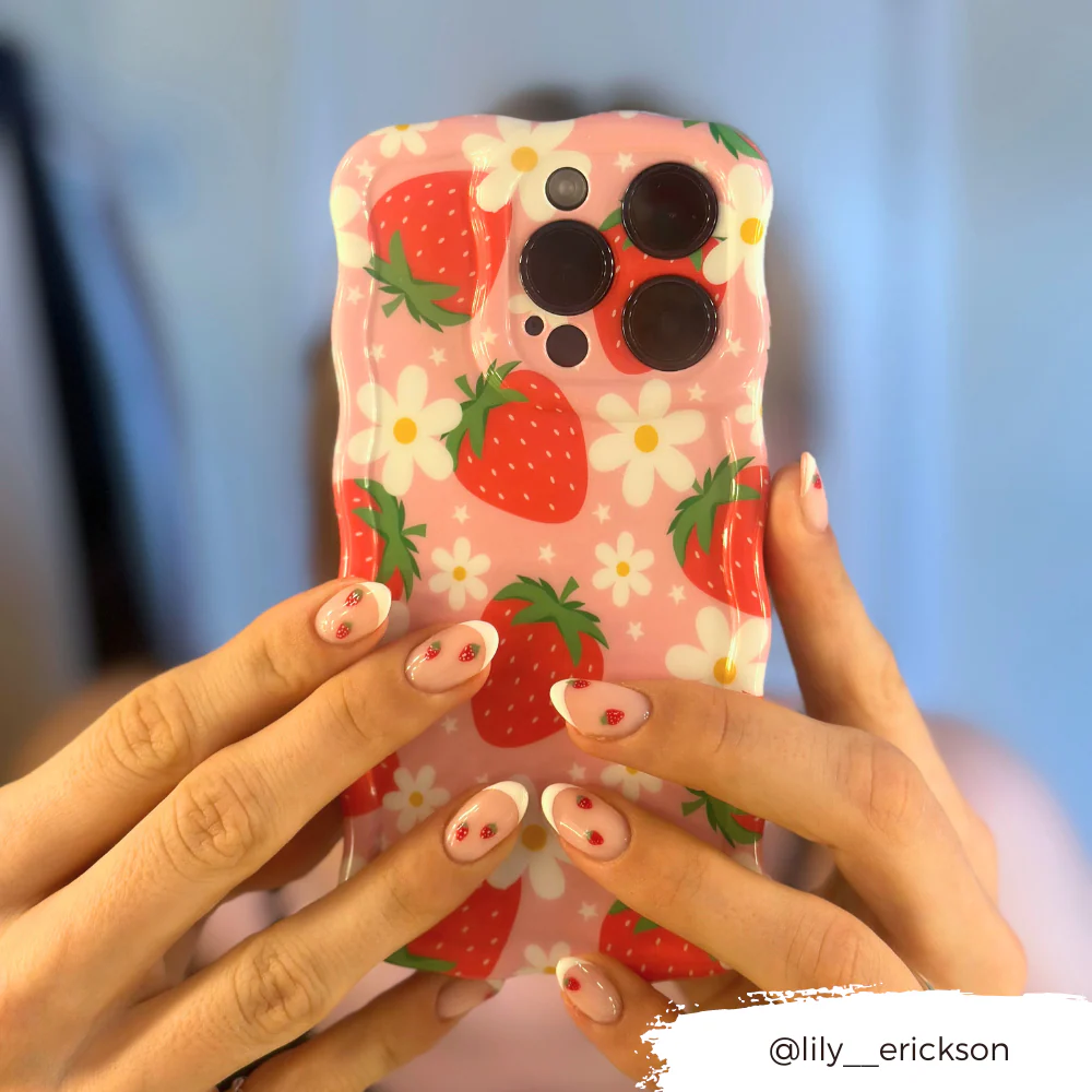 Wavy Phone Case - Berry Cute Strawberry - Image 11