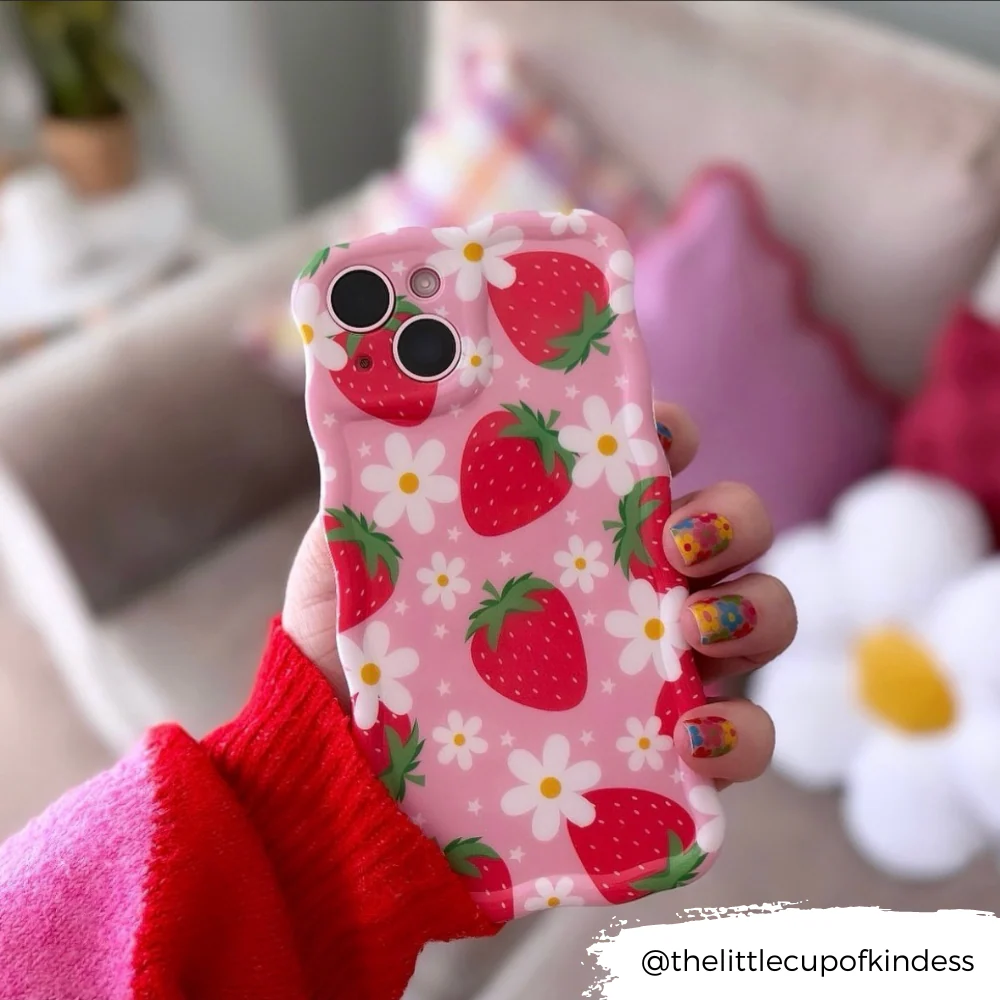 Wavy Phone Case - Berry Cute Strawberry - Image 13