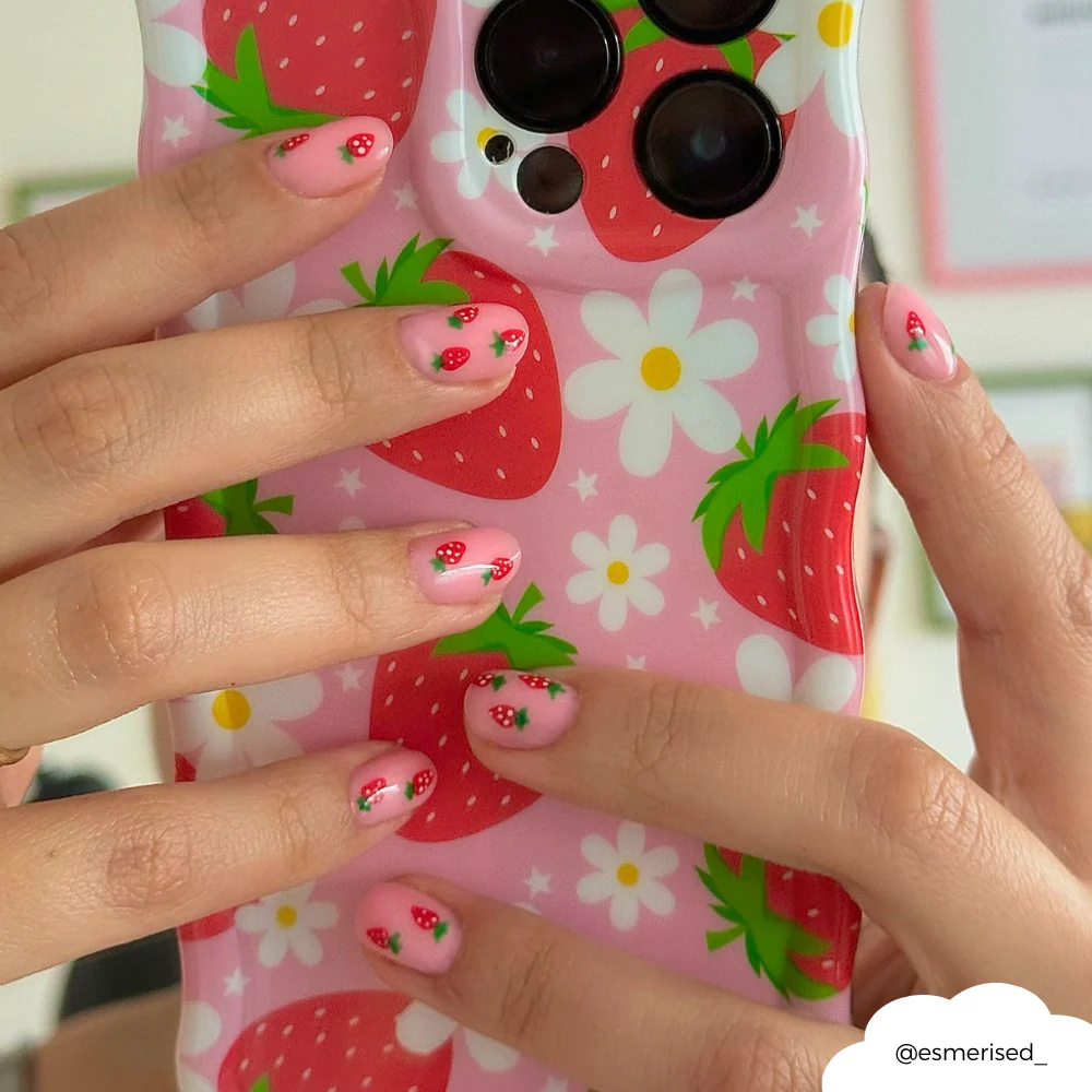Wavy Phone Case - Berry Cute Strawberry - Image 15
