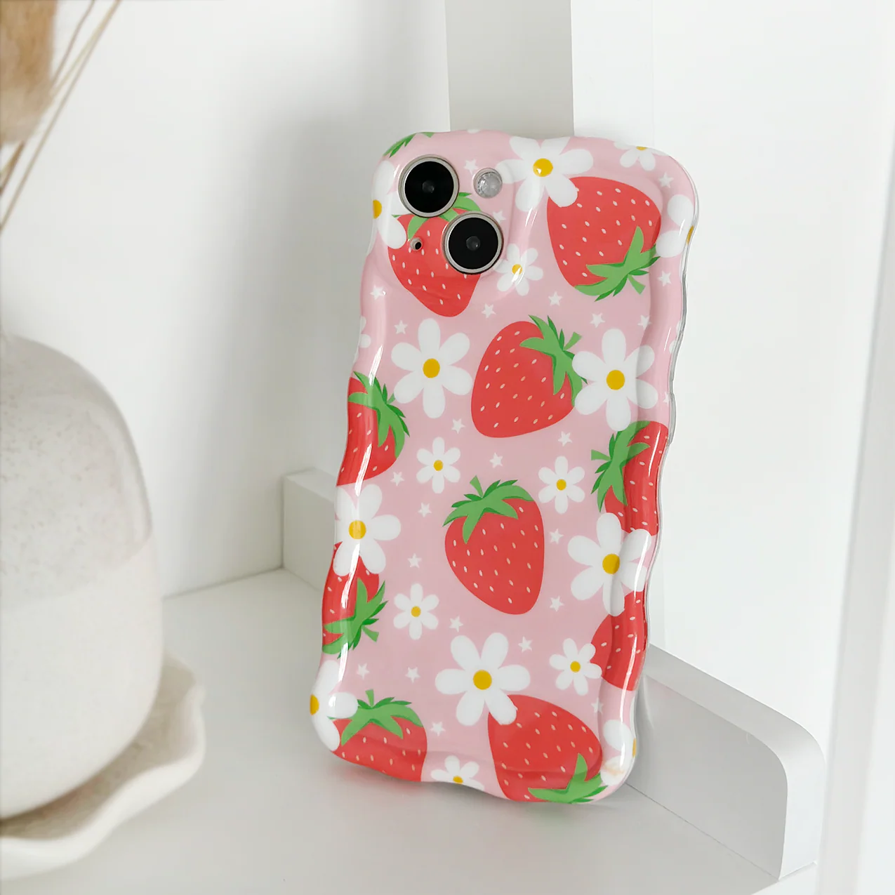 Wavy Phone Case - Berry Cute Strawberry - Image 3