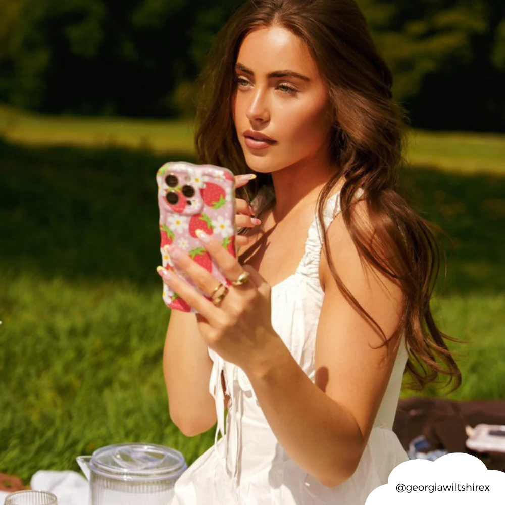 Wavy Phone Case - Berry Cute Strawberry - Image 6