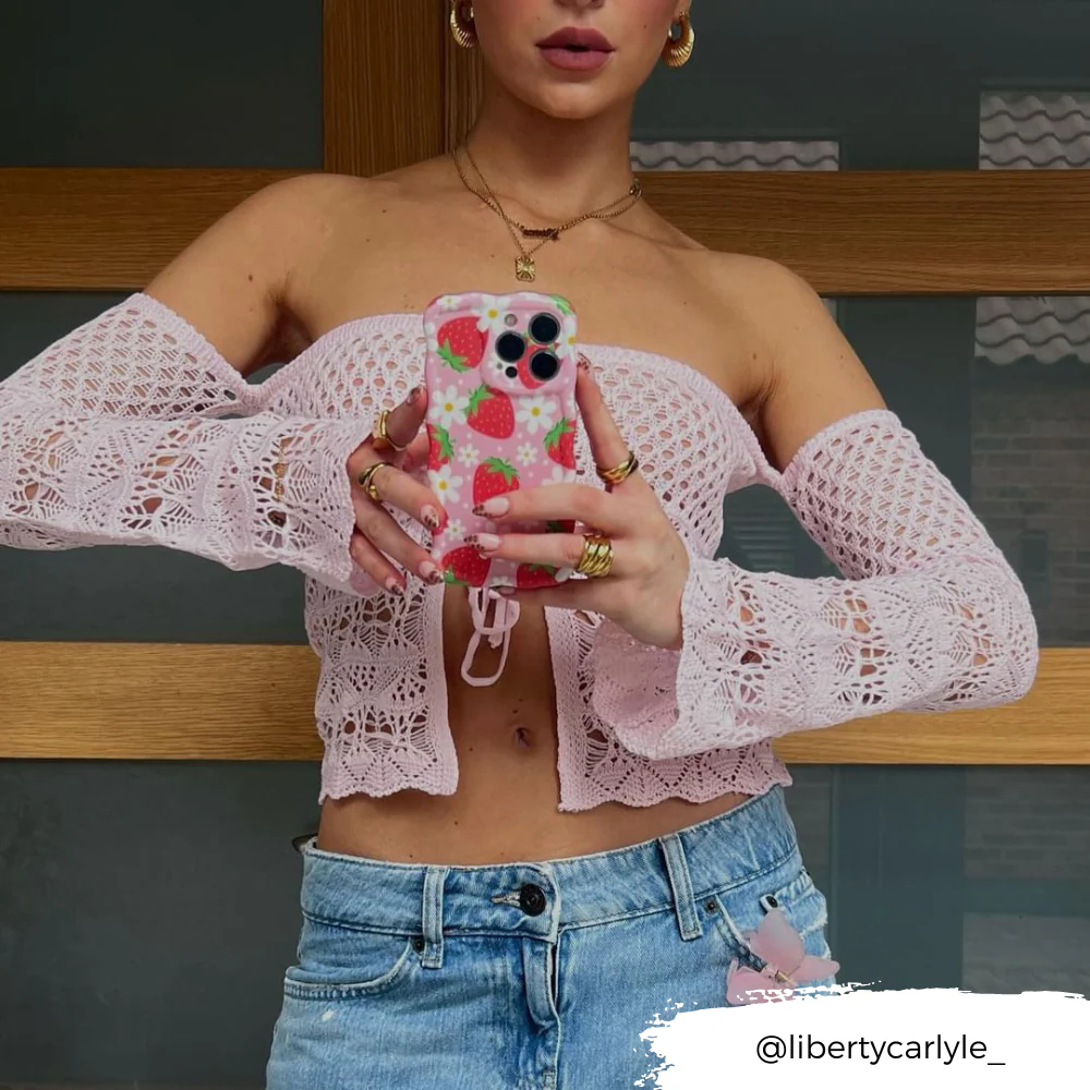 Wavy Phone Case - Berry Cute Strawberry - Image 7