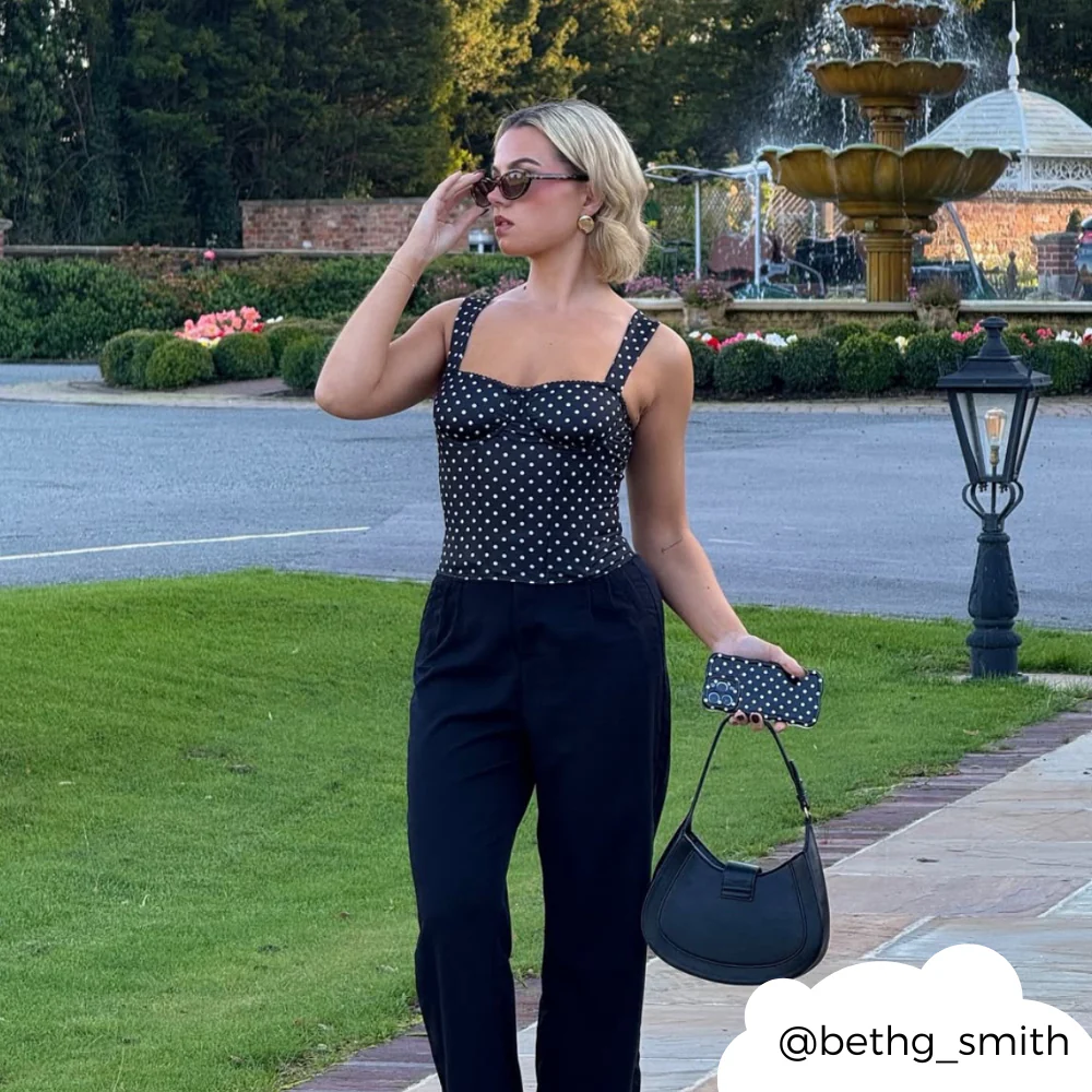 Wavy Phone Case - Black Polka Dot - Image 10