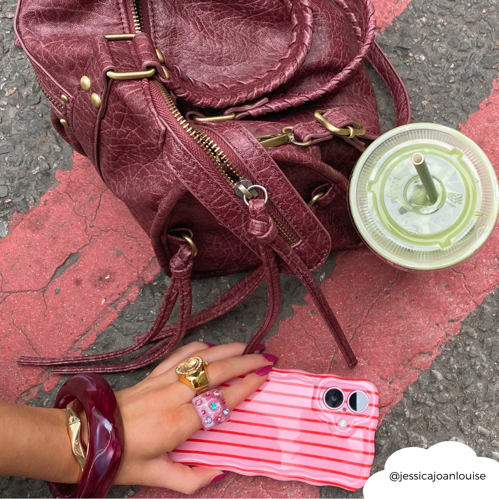Wavy Phone Case - Cherry Stripes - Image 11