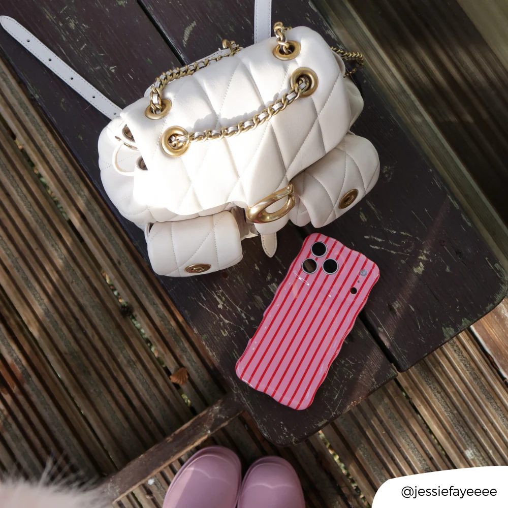 Wavy Phone Case - Cherry Stripes - Image 15