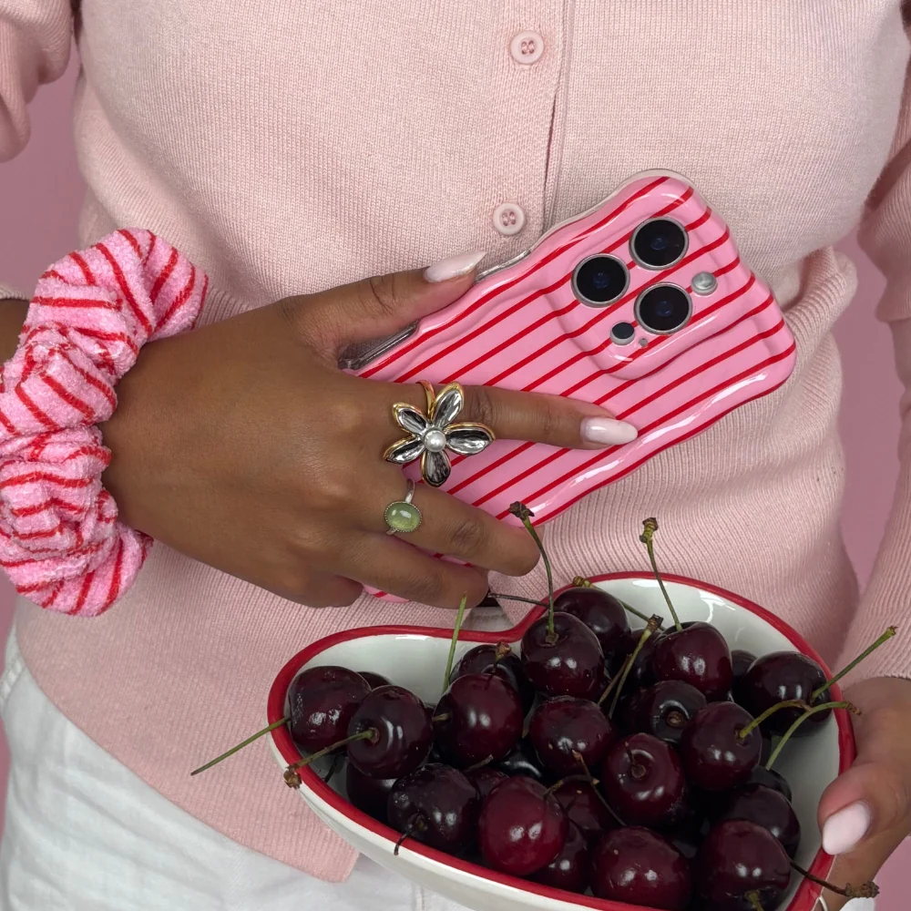 Wavy Phone Case - Cherry Stripes - Image 6