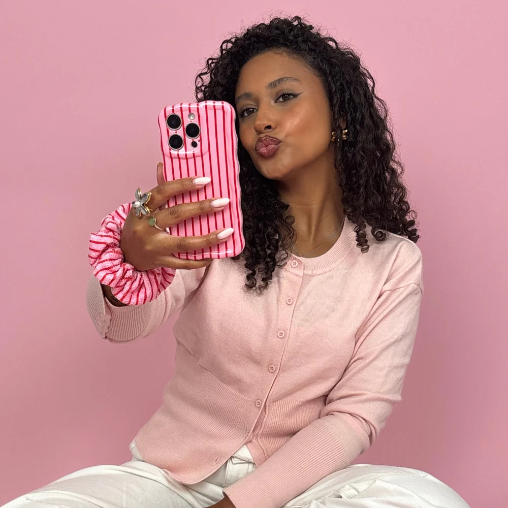 Wavy Phone Case - Cherry Stripes - Image 7