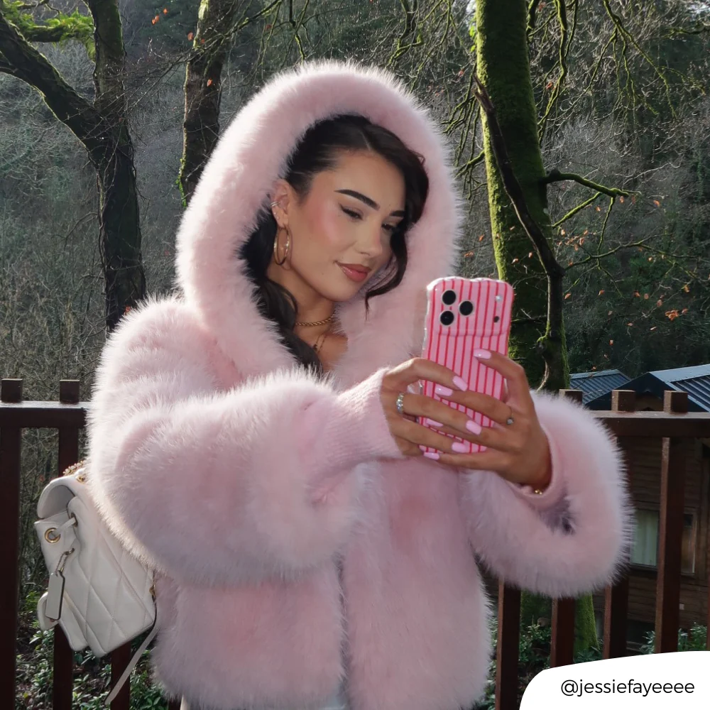 Wavy Phone Case - Cherry Stripes - Image 9