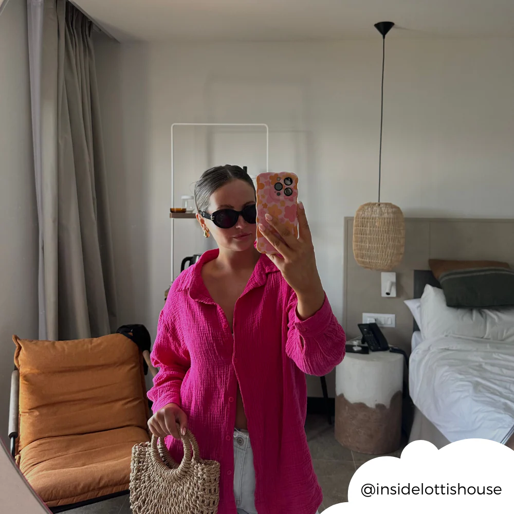 Wavy Phone Case - Pink & Orange Bloom - Image 13